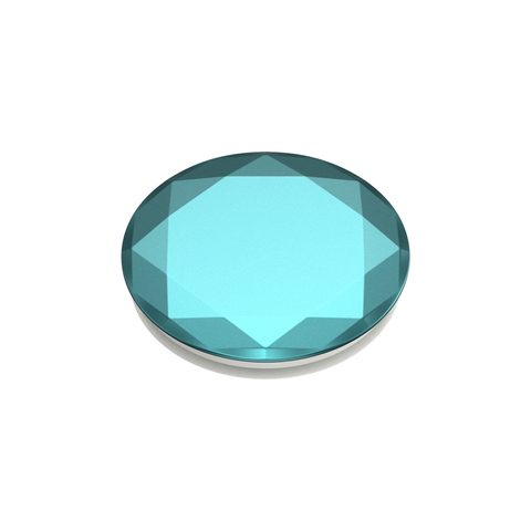 POPSOCKETS POPGRIP GEN.2, METALIC DIAMOND AQUARIUS BLUE, 3D DIAMANT TYRKYSOVÝ, HLINÍKOVÝ