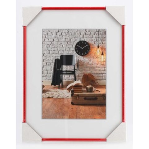 HAMA RÁMEČEK PLASTOVÝ SEVILLA, ČERVENÁ, 29,7X42 CM, PRŮHLEDNÝ PLAST