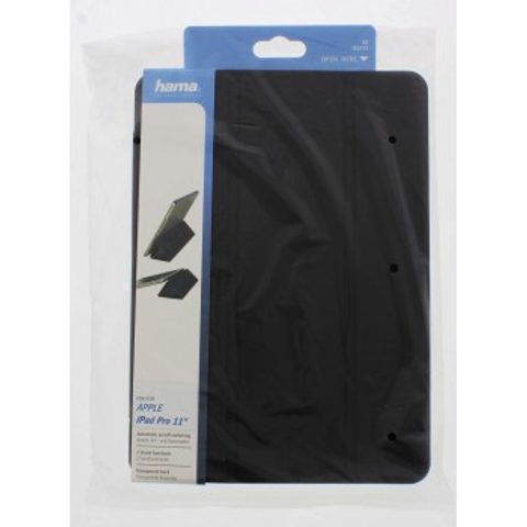 HAMA FOLD CLEAR TABLET CASE FOR APPLE IPAD PRO 11", BLACK