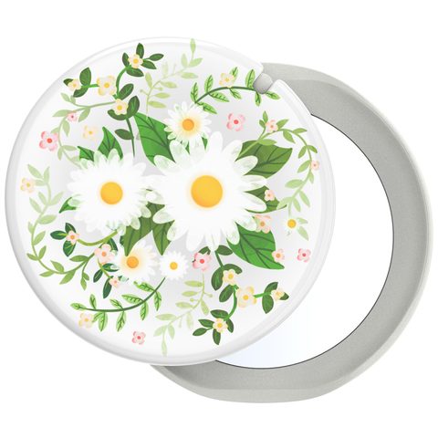 POPSOCKETS POPGRIP GEN.2, POPMIRROR MIDSUMMER, SO ZRKADIELKOM, BÍLÝ S KVÍTKY
