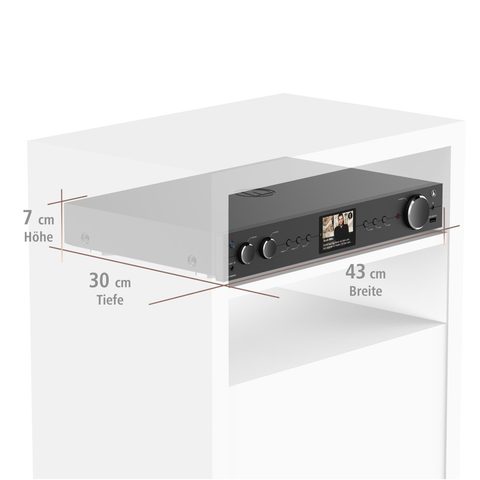 HAMA INTERNETOVÉ RÁDIO DIT2100MSBT, HYBRID HI-FI TUNER, FM/DAB/DAB+/A/MR/BT, ČERNÉ