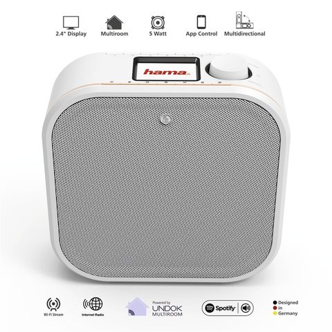 HAMA INTERNETOVÉ RÁDIO IR350M, INTERNET RÁDIO/MULTIROOM/APP OVLÁDÁNÍ UNDOK, BÍLÉ