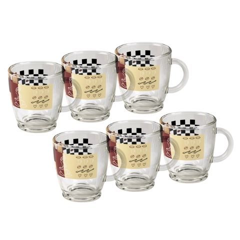 XAVAX SKLENĚNÝ ŠÁLEK NA KÁVU, 380 ML