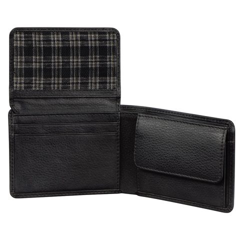 PÁNSKA KOŽENÁ PEŇAŽENKA S OCHRANOU DÁT CRYPTALOY H2C, HAMA 1923 AMSTERDAM, ČIERNA