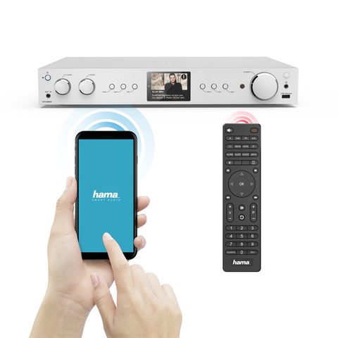 HAMA INTERNETOVÉ RÁDIO DIT2100MSBT, HYBRID HI-FI TUNER, FM/DAB/DAB+/A/MR/BT, STŘÍBRNÉ
