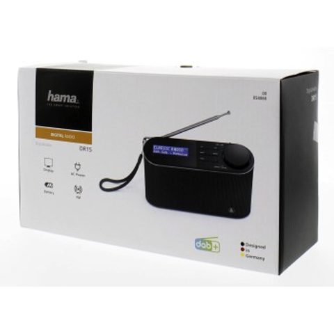 HAMA DIGITÁLNÍ RÁDIO DR15 FM/DAB/DAB+, BATERIOVÉ NAPÁJENÍ