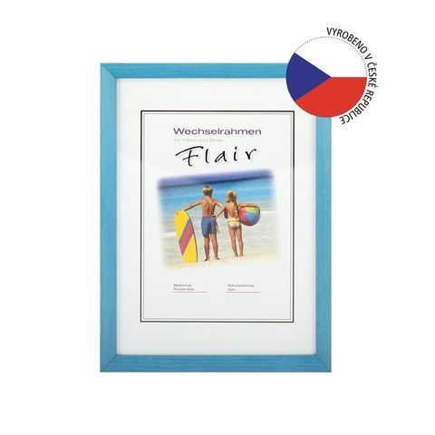 HAMA RÁMEČEK DŘEVĚNÝ EVA, MODRÁ, 21X29,7 CM