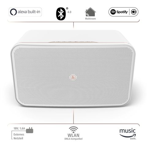 HAMA SMART REPRODUKTOR SIRIUM2100AMBT, ALEXA/BLUETOOTH, BÍLÝ
