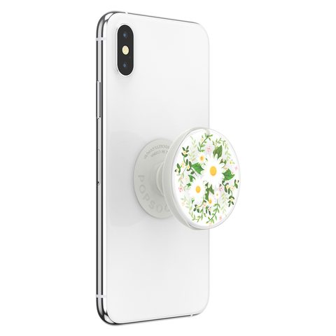 POPSOCKETS POPGRIP GEN.2, POPMIRROR MIDSUMMER, SO ZRKADIELKOM, BÍLÝ S KVÍTKY