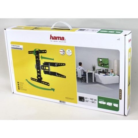 HAMA NÁSTENNÝ DRŽIAK TV, POHYBLIVÝ, 400X400, 5*, ČIERNY