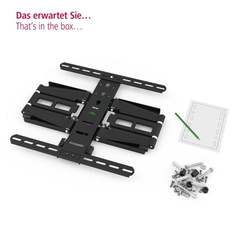 HAMA NÁSTENNÝ DRŽIAK TV, POHYBLIVÝ, 400X400, 5*, ČIERNY