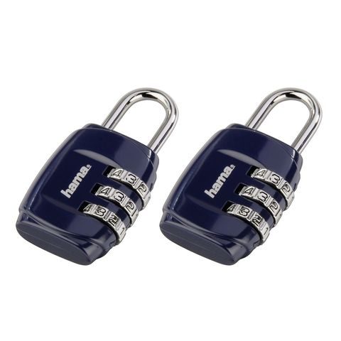 HAMA COMBINATION LUGGAGE LOCK, SET OF 2, DARK-BLUE