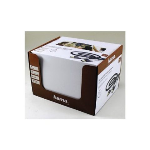 HAMA HDMI KABEL, 1,5 M, POZLACENÝ, OPLETENÝ, SÁČEK