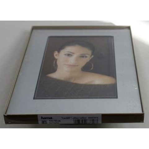 HAMA KOVOVÝ PORTRÉTOVÝ RÁM CARDIFF, 13X18 CM, STRIEBORNÝ