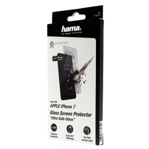 HAMA ULTRA SAFE GENUINE GLASS SCREEN PROTECTOR FOR APPLE IPHONE 7