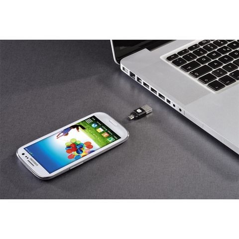 HAMA ČTEČKA KARET USB 2.0 OTG PRO SMARTPHONE/TABLETY, MSD, ČERNÁ