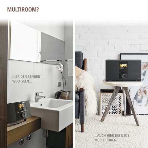 HAMA DIGITÁLNÍ RÁDIO DIR3605MSBT, DAB+/INTERNETOVÉ RÁDIO/MULTIROOM/BLUETOOTH/APP OVLÁDÁNÍ