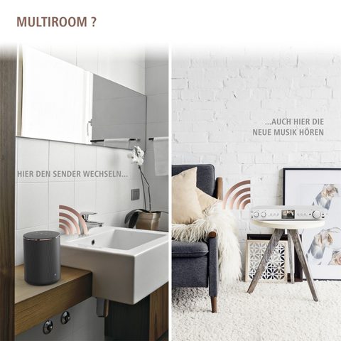 HAMA INTERNETOVÉ RÁDIO DIT2100MSBT, HYBRID HI-FI TUNER, FM/DAB/DAB+/A/MR/BT, STŘÍBRNÉ