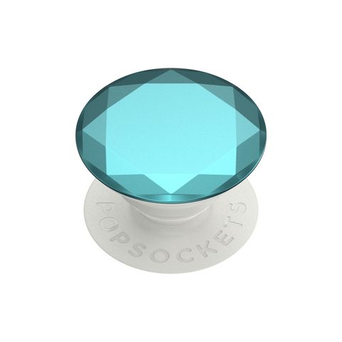 POPSOCKETS POPGRIP GEN.2, METALIC DIAMOND AQUARIUS BLUE, 3D DIAMANT TYRKYSOVÝ, HLINÍKOVÝ
