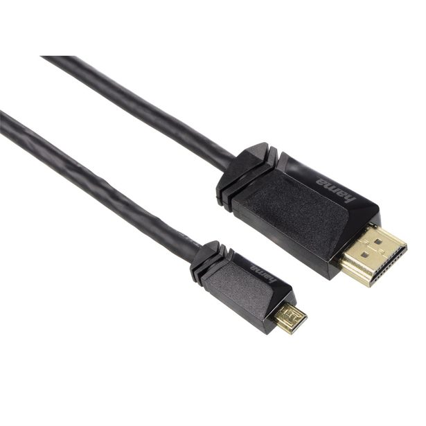 Hama micro HDMI kábel vidlica - vidlica typ D, pozlátený, 3*, 1,5 m