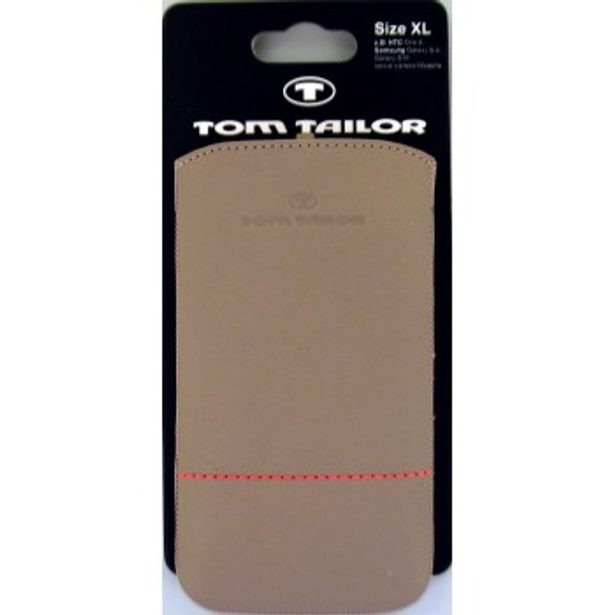 TOM TAILOR Soft Pouch pouzdro na mobil, velikost XL, béžové