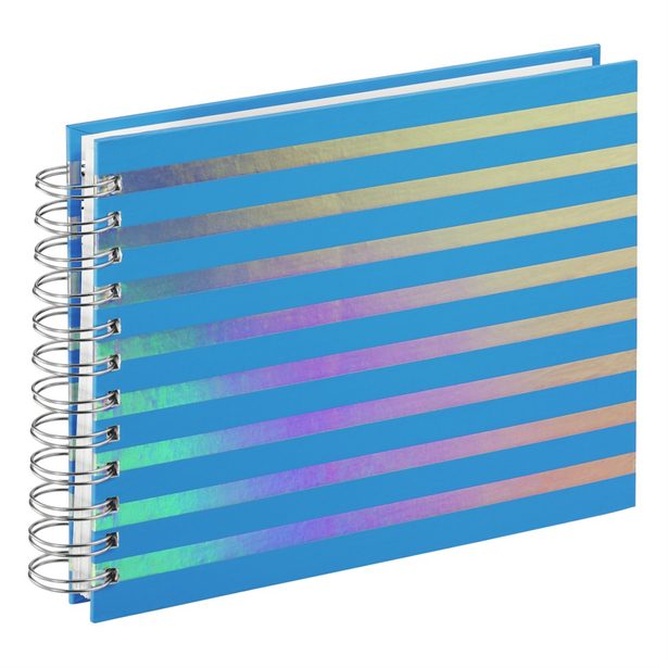 Hama album klasické spirálové FLASHY 24x17 cm, 50 stran, modrá, bílé listy
