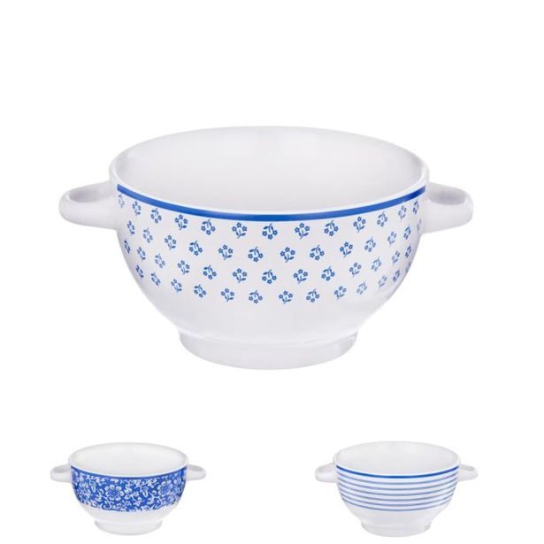 miska 0,75l polév.BLUE DESIGN, d14x8cm, 2ucha, keram.