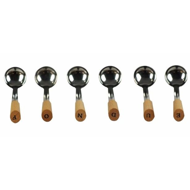 KELA Fondue sada 23 ks NATURA smalt / keramika / dřevo KL-61201