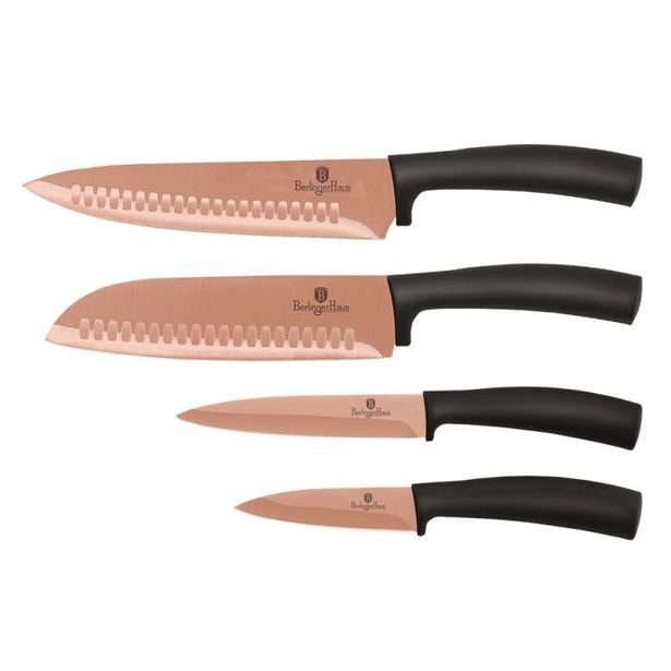 BERLINGERHAUS Sada nožů s nepřilnavým povrchem 4 ks Rosegold Metallic Line BH-2385