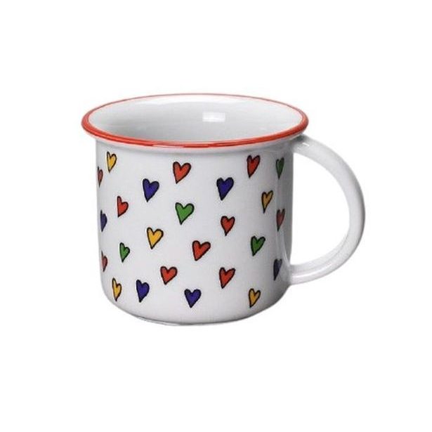 hrnek 100ml TINA - SRDÍČKA, linka, čes.porcelán