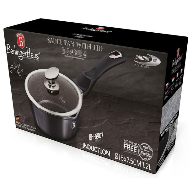 BERLINGERHAUS Rendlík s poklicí s mramorovým povrchem 16 cm Carbon PRO Line BH-6907