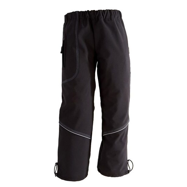 MODADETI_ADELLiNO Softshellové nepromokavé kalhoty podšité fleecem černé