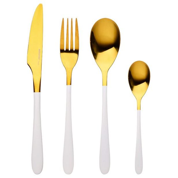 BERGNER Sada příborů nerez 16 ks Lisboa bílá BG-45150-WH