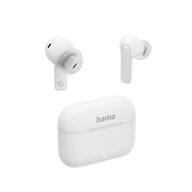 Hama Bluetooth sluchátka Passion Clear II, špunty, ANC/ENC, aplikace, bílá