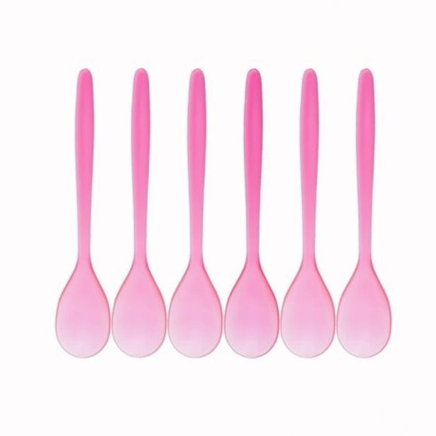 lžíce 6ks káva 14cm, sada, MIX BAREV, transp.plast