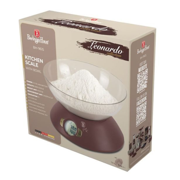 BERLINGERHAUS Váha kuchyňská s miskou Leonardo Collection BH-9615