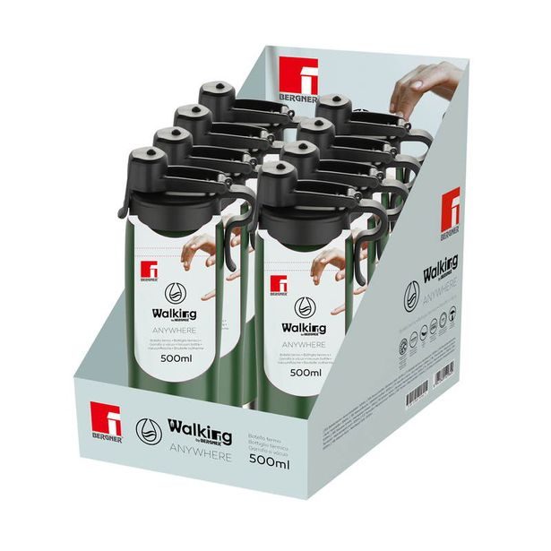 BERGNER Termoska nerezová s pítkem 0,5 l zelená BG-37571-MGR