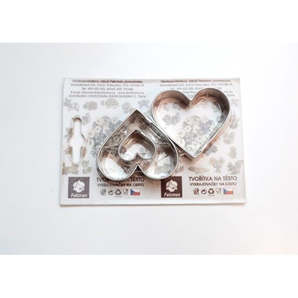 vykr. 0870 Srdíčka, 5cm, 2ks /b.SKIN/