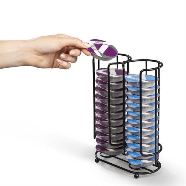 Xavax Barista stojan/ držák pro 26 kapslí Tassimo, kovový, matný černý