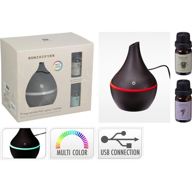 HOMESTYLING Zvlhčovač vzduchu s aroma terapií USB LED KO-MC5557360