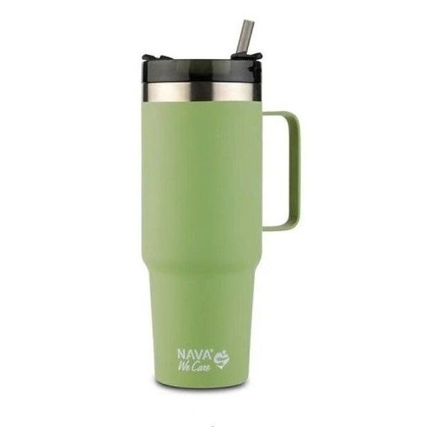 termohrnek 0,90l, ZELENÝ, d 9x24cm, 6-8hod., NR/plast