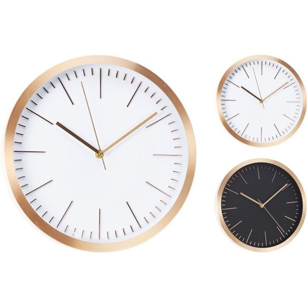 SEGNALE Hodiny nástěnné 30 cm rosegold / bílá KO-HZ1955320bila