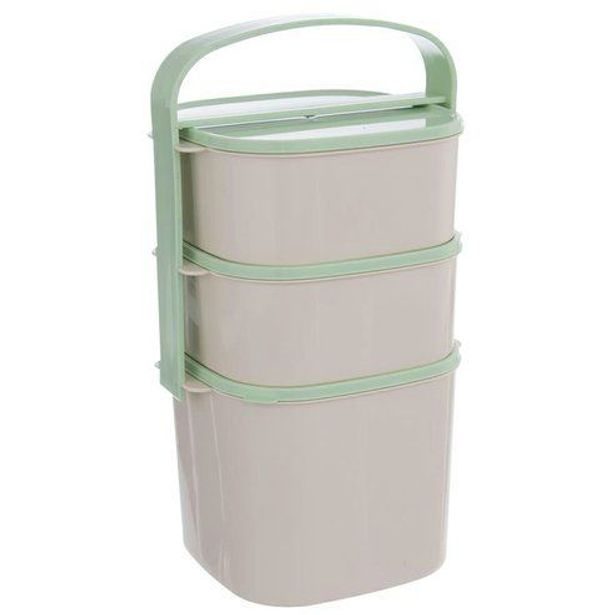 jídlonosič 3D (1x2,0l+2x1,15l) ALMI plus, čtverc., plast