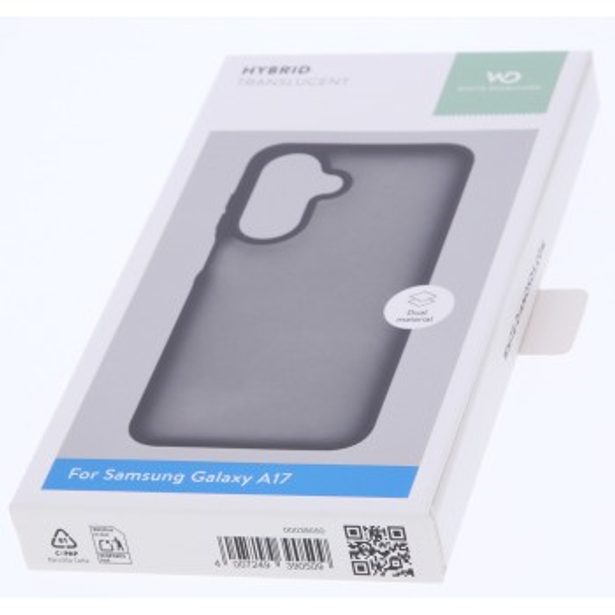 White Diamonds Hybrid Case, kryt pro Samsung Galaxy A17/A17 5G, matný, poloprůhledný černý