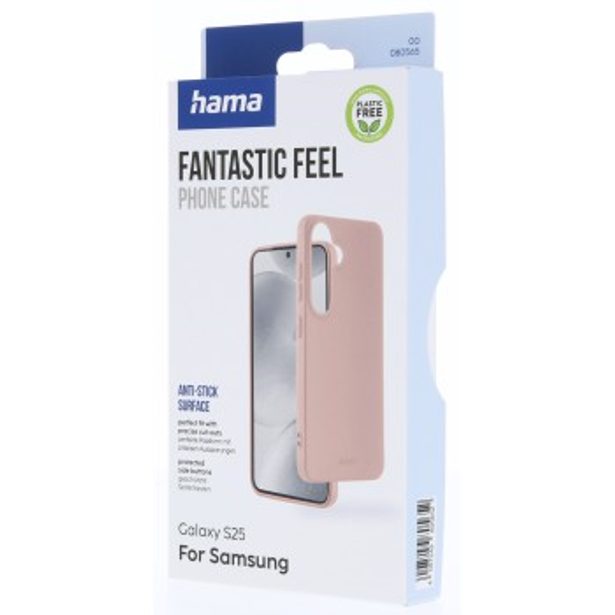 Hama Fantastic Feel, kryt pro Samsung Galaxy S25, hebký povrch, barva nude