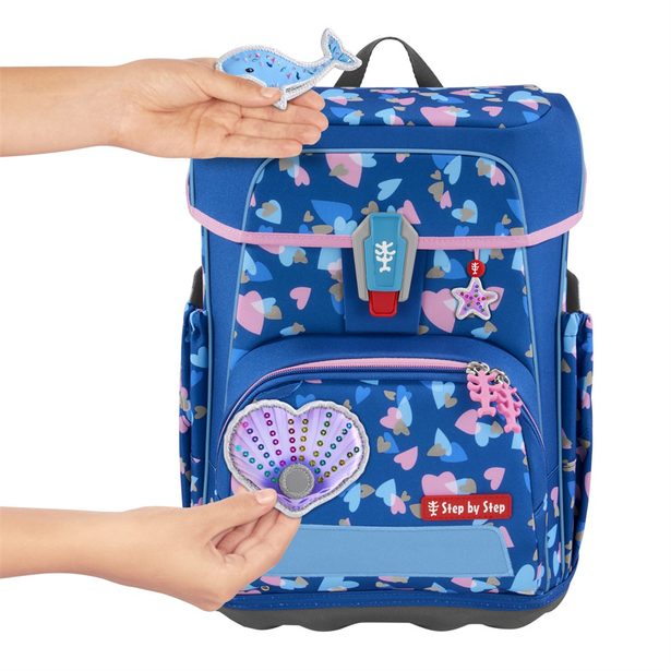 Školní aktovka Step by Step CLOUD REFLECT, Seashell Pearl - 5 dílný set, AGR certifikát