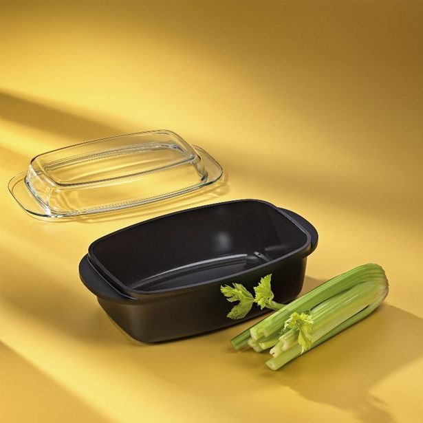 KELA Pekáč s keramickým povrchem a víkem ATURA 40x22x16cm KL-15172