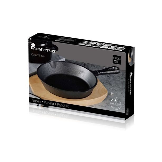 MASTERPRO Pánev litinová COOK & SHARE 15,8 cm černá BGMP-3803-EM