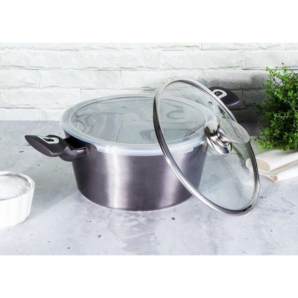 BERLINGERHAUS Kastrol s poklicí s mramorovým povrchem 24 cm Carbon PRO Line BH-6893