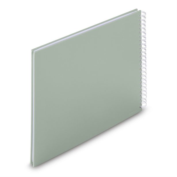 Hama album klasické spirálové FINE ART 36x32 cm, 50 stran, sage, bílé listy